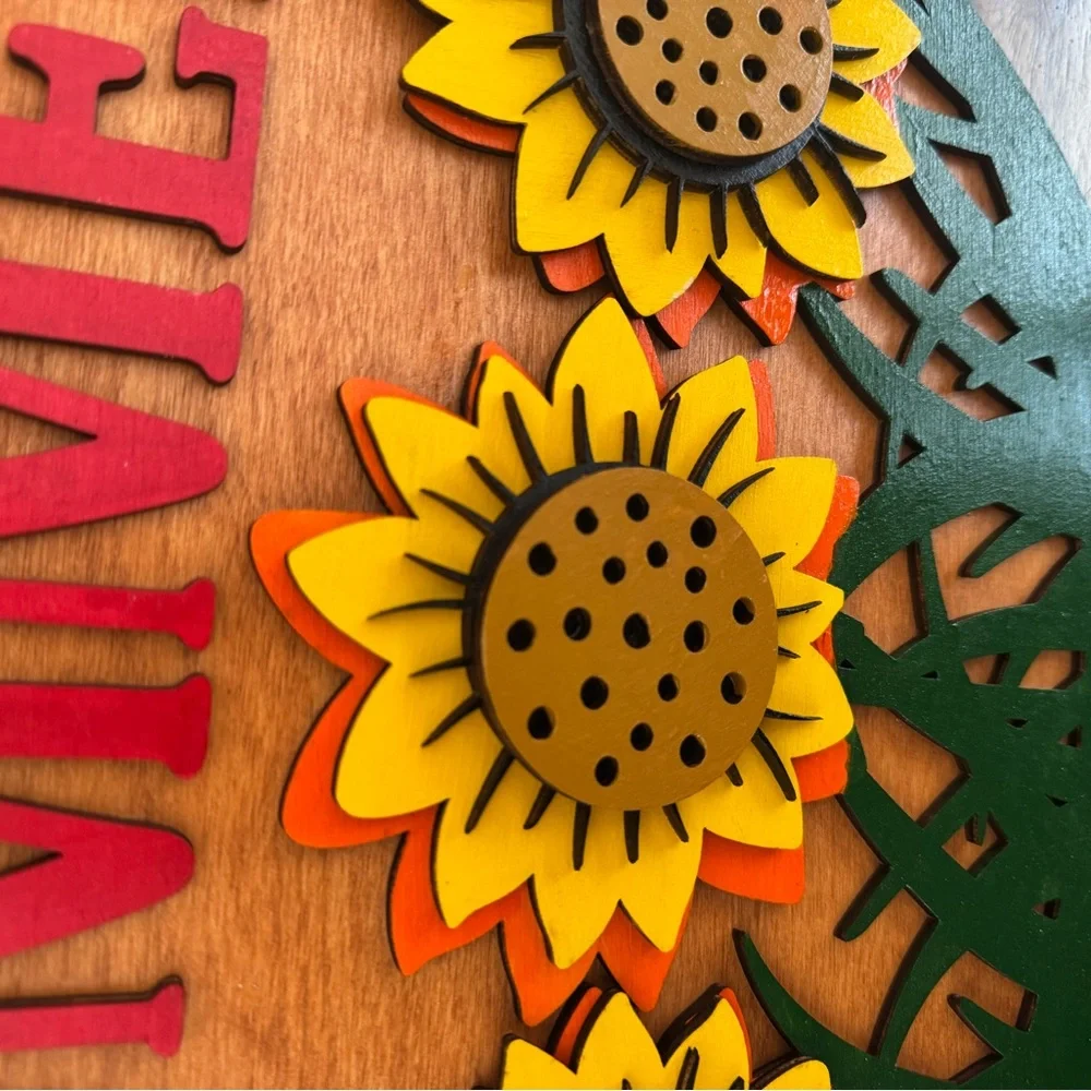 Hello Sunflower Summer Wall Decor